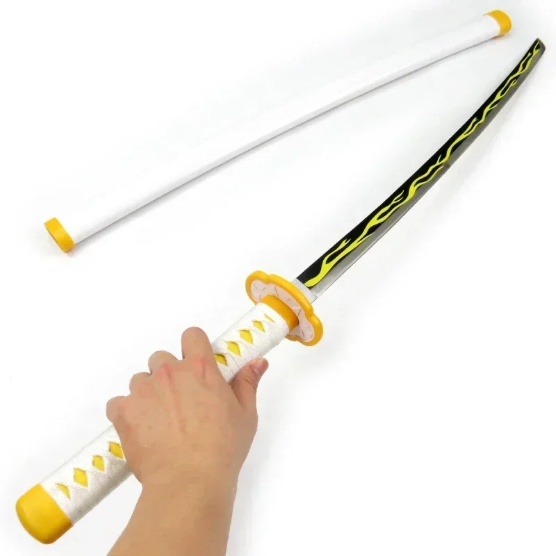 104cm Demon Slayer Tanjirou Katana Sword Japanese Sword Killer Devil Katana Blade Diffuser Cosplay Prop Real Size Anime Toys