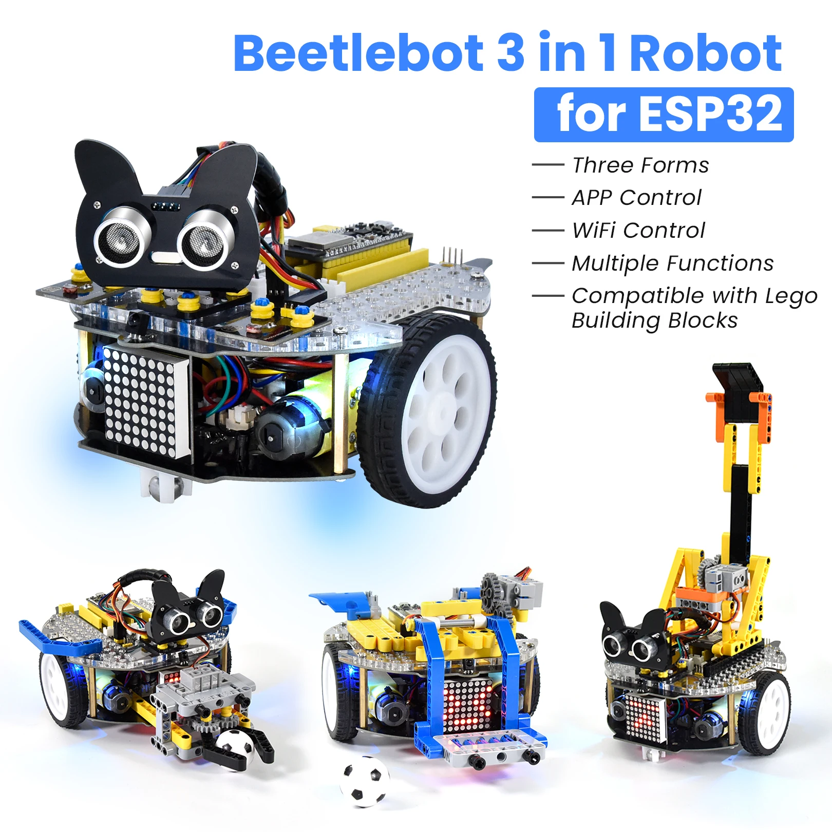 STEM-Bots - Kit de robótica 3 en 1 (teledirigido y programable)