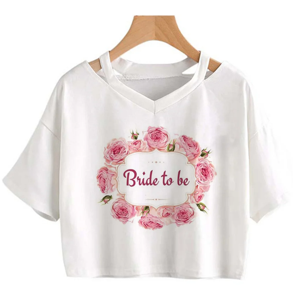 

Футболка женская в японском стиле Харадзюку с надписью Bride to Be Evjf