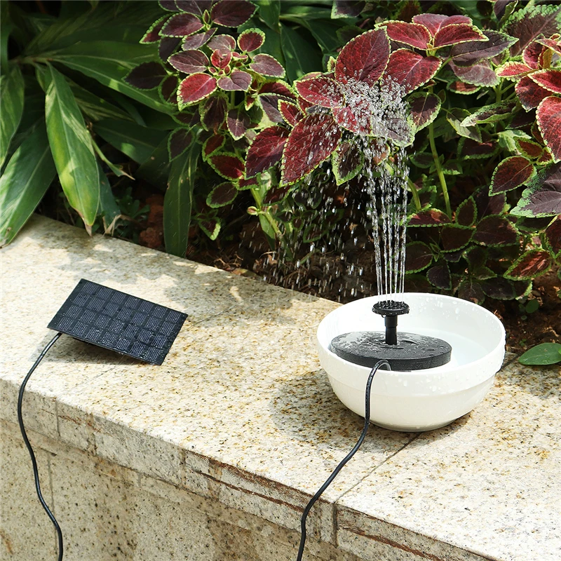 1.5W Solar Fountain Pump with 6Nozzles Solar Powered Pump Kit Panel for Bird Bath Pond Garden solar fountain solar fountain pump garden pond fountain solar water pump bird bath bird bath supplies fountain nozzles