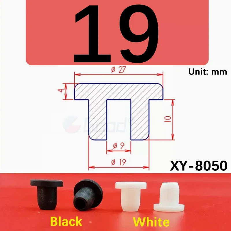 Black Silicone Rubber Hollow Stopper Plug | Sealing Caps & Dust Protectors