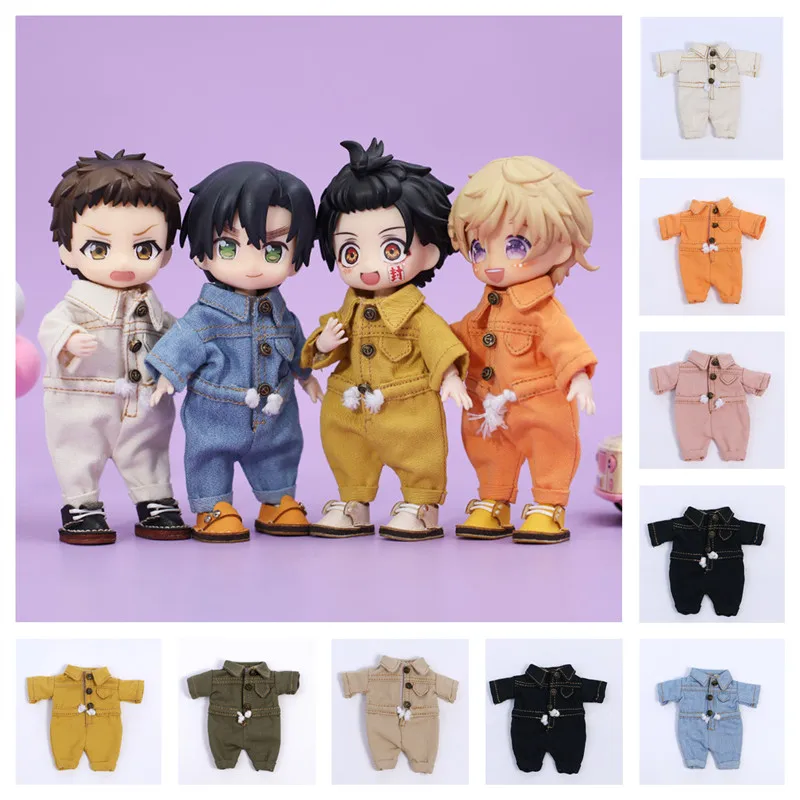 Obitsu 11 1/12 BJD Doll Bodysuit Candy Color Clothes Fashion Multi Color Suspenders for Ob11, Gsc, Body9 Doll Accessories 4