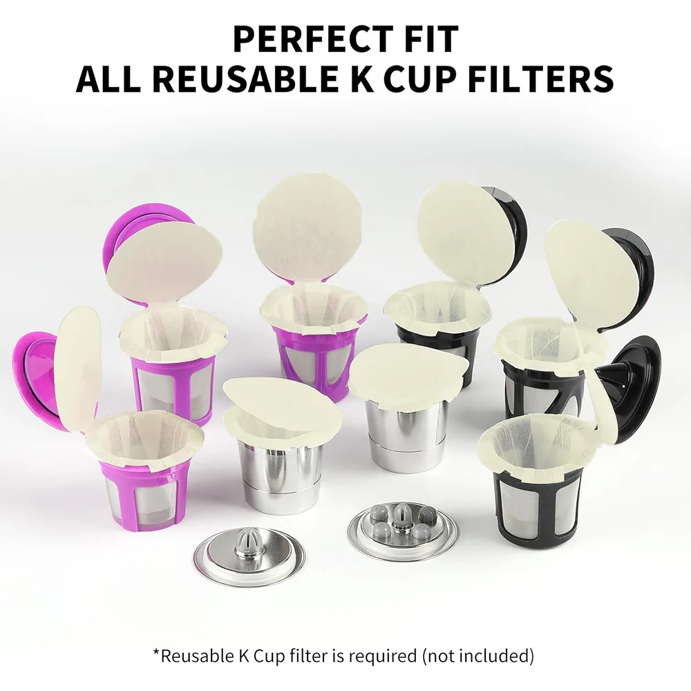 מחזיק נייר סינון למכונת קפה בצבע עץ לשימוש חד פעמי, כוס נייר סינון לקפסולות קפה ואבקת קפה, כוס Kcup ידידותית לסביבה