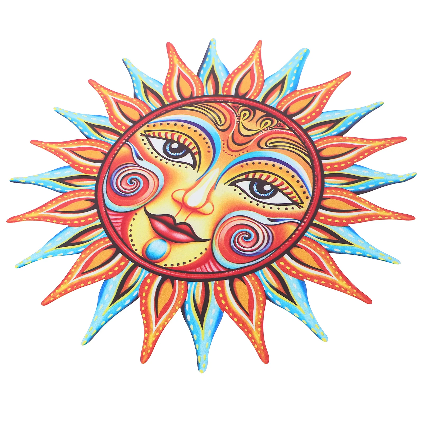 

Crafts Iron Sun Home Ornament Pendant Garden Metal Hollow Out Decoration Wall Scene