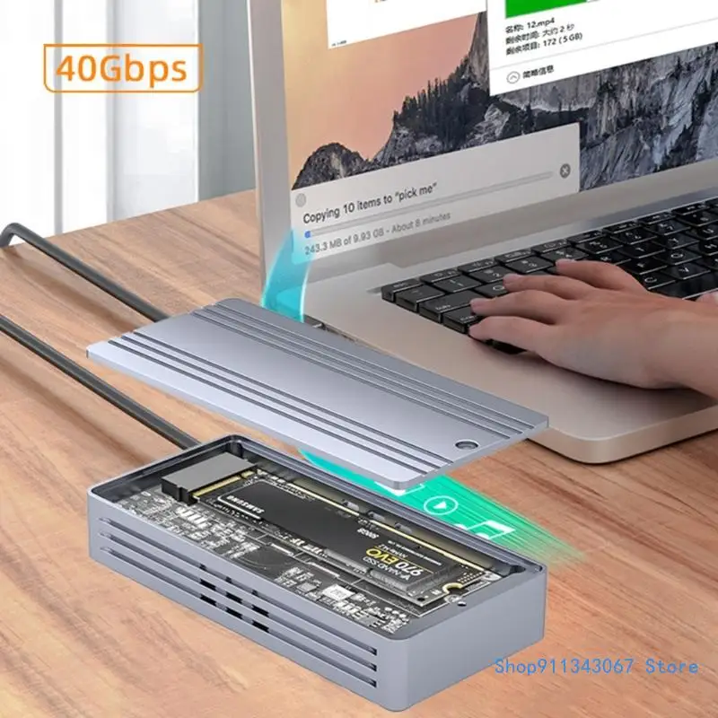 USB4.0 ϵ ̺ Ŭ 4TB Ȯ ˷̴ NVME SSD ϵ ̺ ̽ ڽ(ð  ) 40G TypeC  