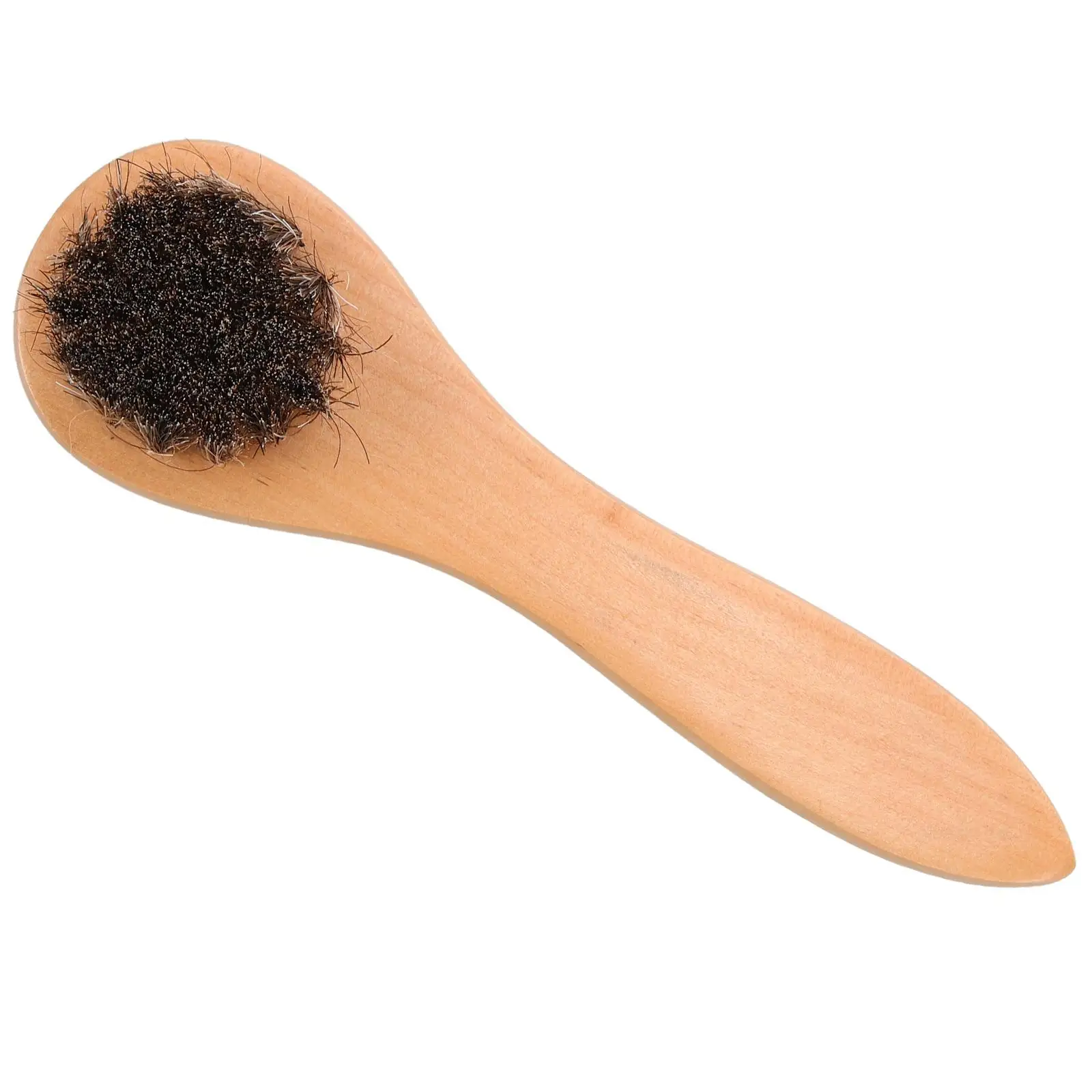 Horse Hair Brush Shoe Polish Kit Polishing Brushes Shoes Boot Shine Scrubber for 6