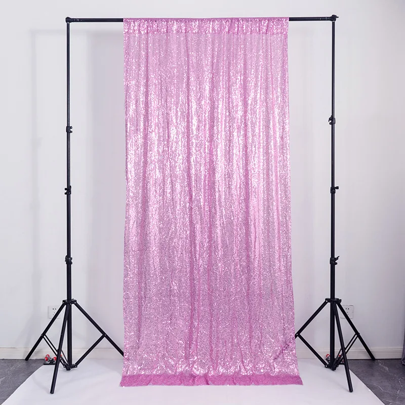 

Curtain ins Silver rose gold embroidered cloth curtain sequin curtain