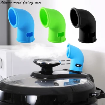 Silicone mondo Pentola a pressione Deviatore di vapore Valvola di rilascio Accessori Tubo di rilascio in silicone per pentola istantanea da cucina rotante a 360° 1
