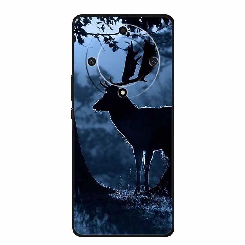Stylish Painted Soft Silicone Back Cover for Honor X9a – Protective and Popular Coque