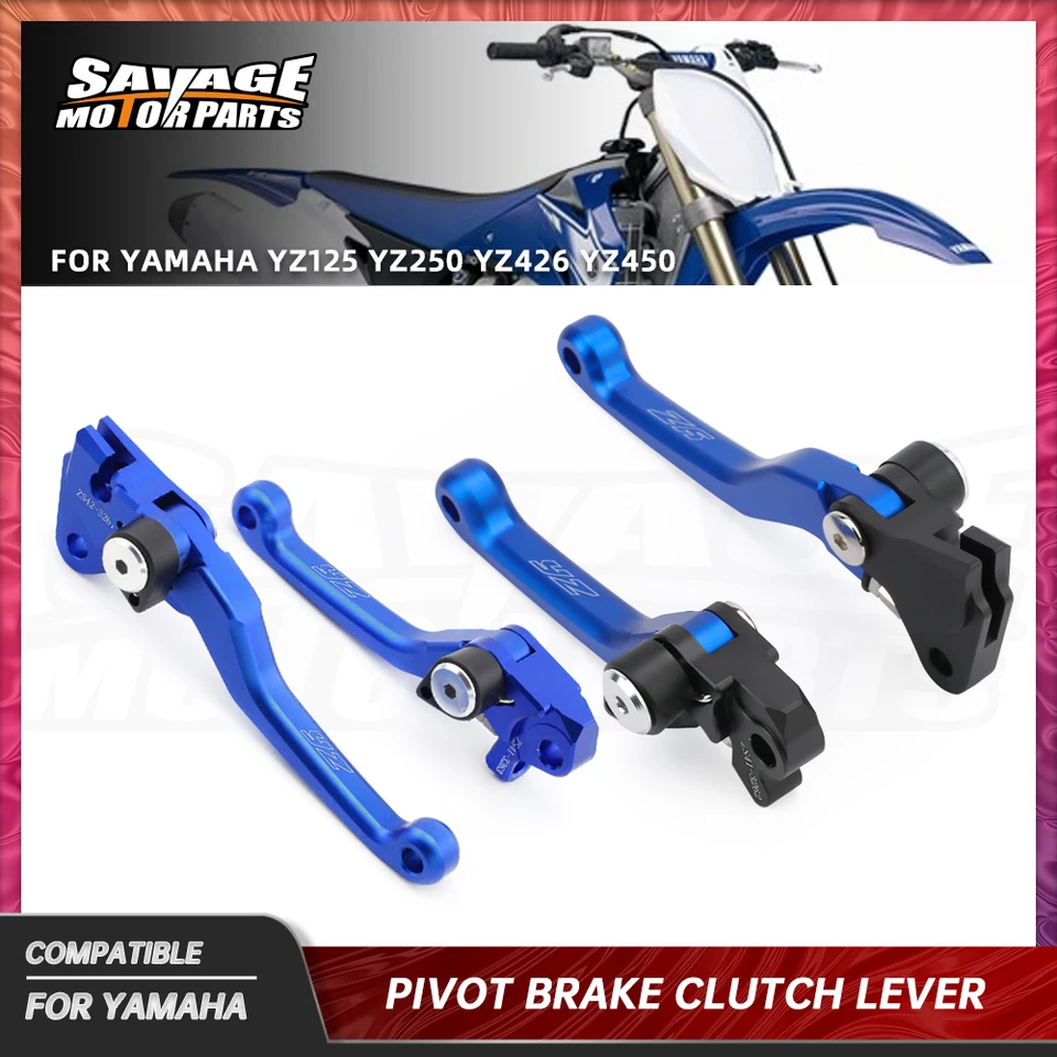 Blue Anodized Clutch & Brake Lever Pivot Set – Fits Yamaha YZ125/250 (1989-1995) & TTR250 (1993-2011)