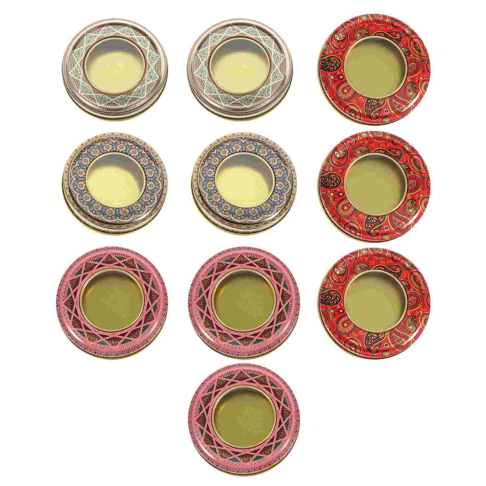 

10Pcs Iron Storage Boxes for Dried Medicinal Materials Holders Mixted Color