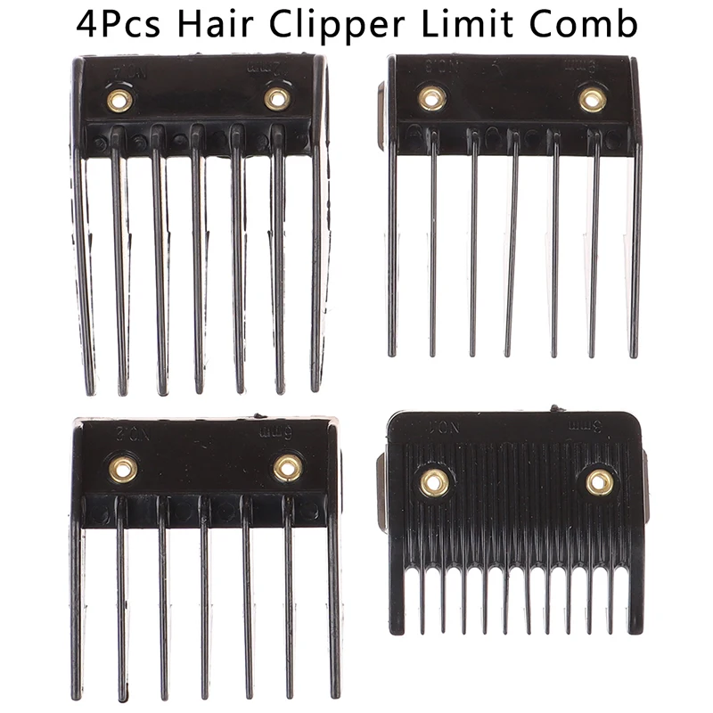 

4Pcs Universal Cut Clipper Limit Comb Guide Attachment Size Barber Replacement 3mm/6mm/9mm/12mm