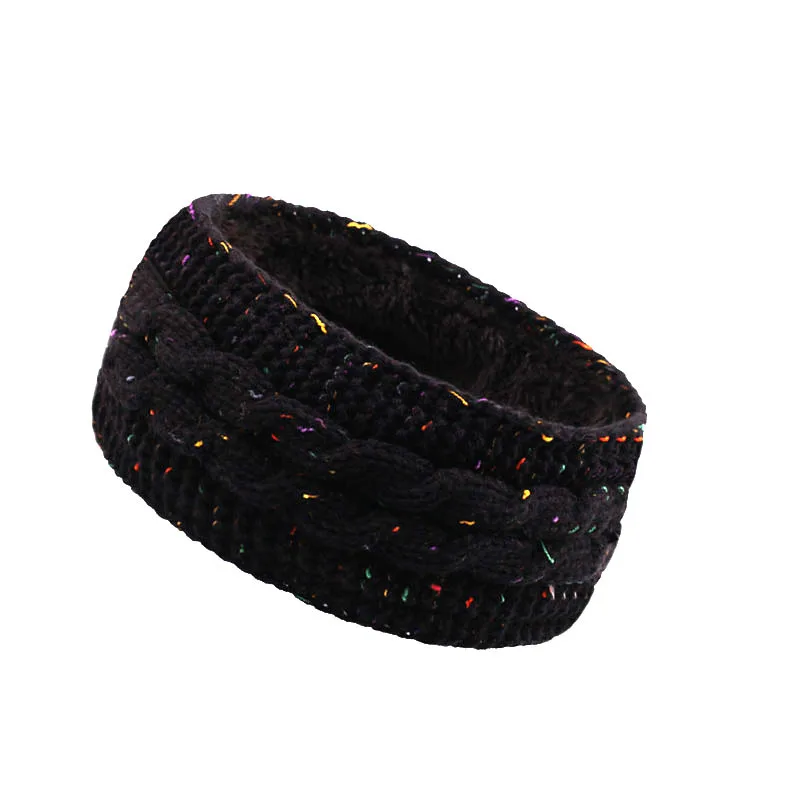 Winter grob gestricktes Damen-Stirnband, trendiges Zopf-Haarband für den Pendelverkehr, grob gestricktes Fleece, Damen-Ohrwärmer, dickes, modisches Haargummi – Detail 6