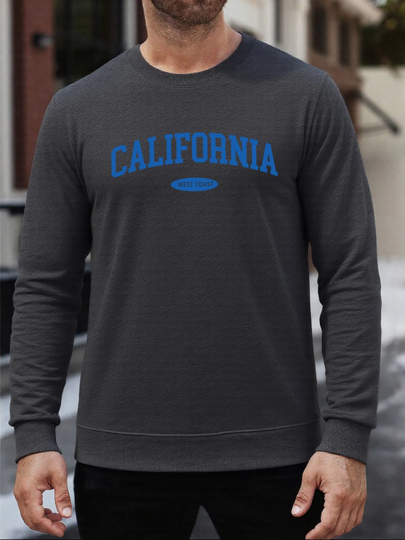 Califonia West Coast Design pulls hommes mode polaire vêtements de sport automne col rond sweat surdimensionné vêtements confortables
