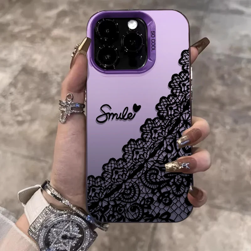 Elegant Lace Design Phone Case - Premium Protection Cover