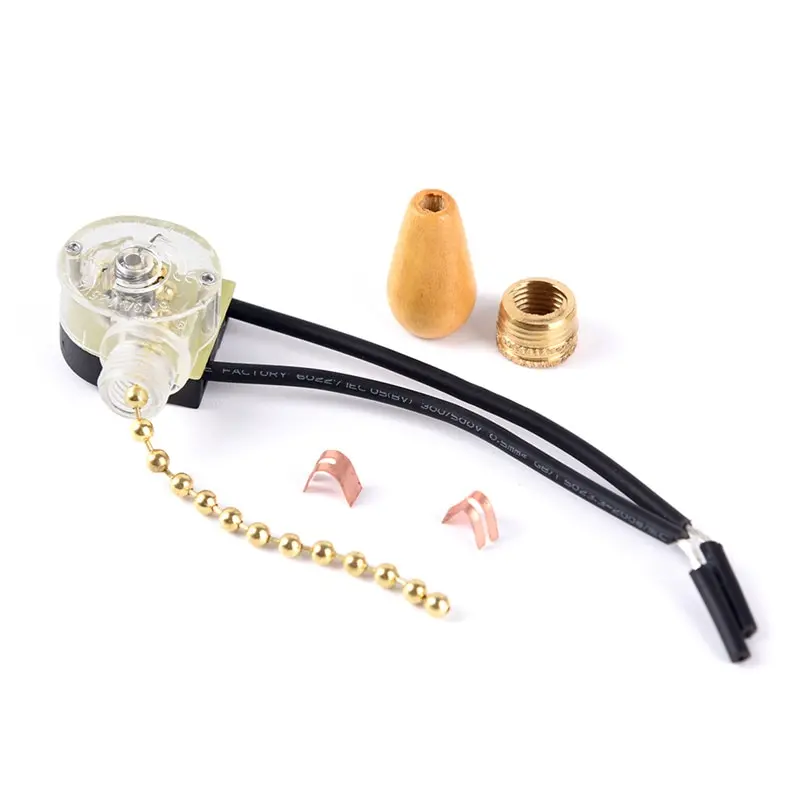 Description Picture 2 of item1Pc Universal Wall Light Pull Switch Home Ceiling Fan Lamp Pull Chain Cord Switch Set Replacement Tools 3A 250VAC 6A 125VAC