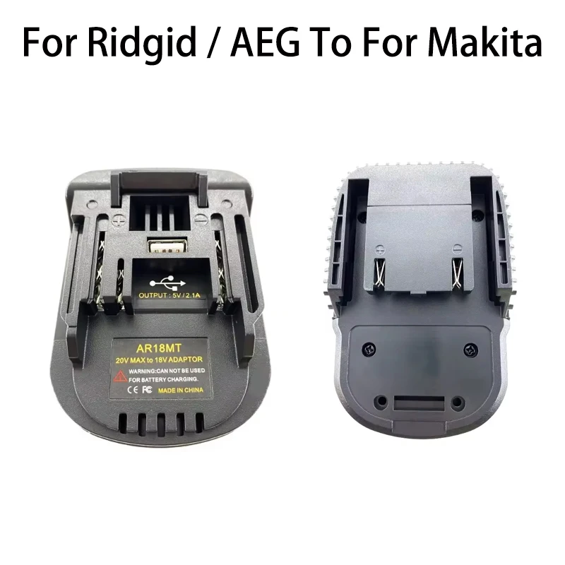 สําหรับ Ridgid/AEG แบตเตอรี่อะแดปเตอร์สําหรับ Ridgid/AEG 18V แบตเตอรี่ลิเธียมสําหรับ Makita 18V Li-Ion แบตเตอรี่เครื่องมือ BL1830 BL1840 1