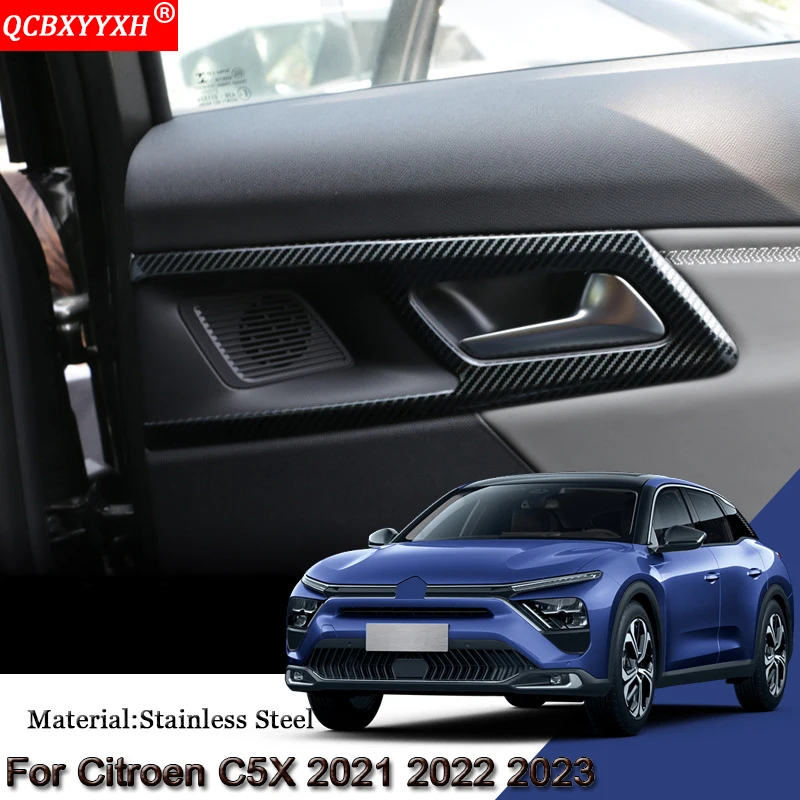 

4 шт., наклейки на рамку для ручки двери автомобиля Citroen C5X 2021 2022 2023