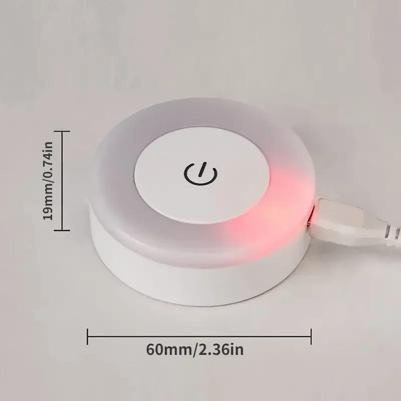 에너지 절약 Led 터치 센서 야간 조명 USB 충전식 자기 벽 조명 룸 통로 침실 라운드 휴대용 야간 램프