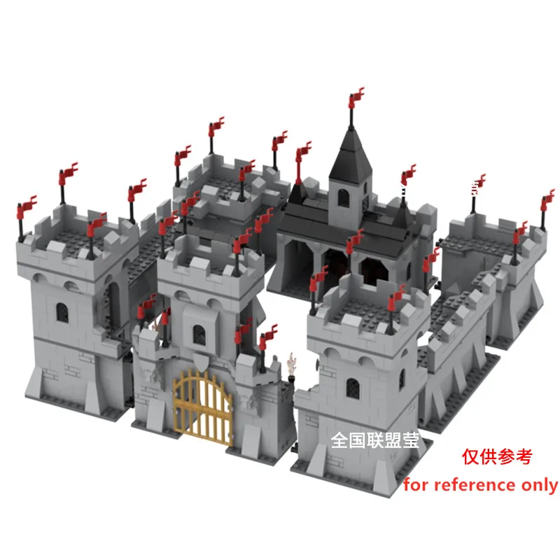 Středověký hrad zeď města MOC cihla příslušenství kreativní nezávislý sortiment spojování DIY budova bloků děti hraček dar