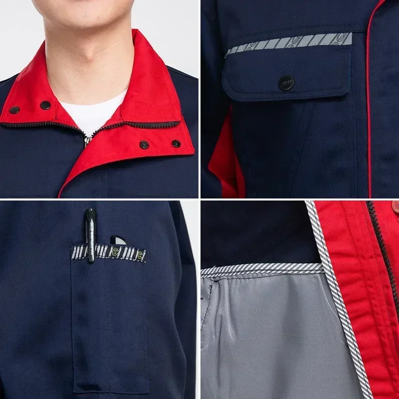 

Factory Uniform Long Electric Spring Working Repair Painter Suit Clothes Workshop Sleeved Autumn Welder Mechanic Printed Logo