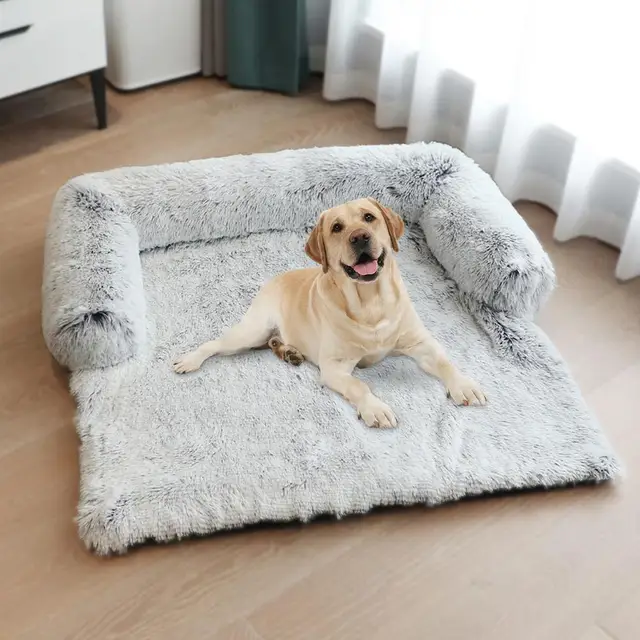 Canapé lavable pour animaux de compagnie, grand lit pour chien, couverture  de lit calmant, tapis de lit chaud pour chat, protection de meubles au sol  de voiture - AliExpress