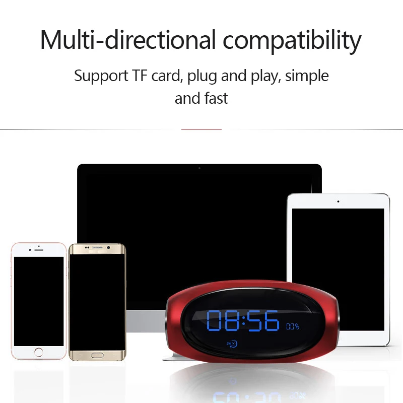 Caridite High Sound Quality Home Clock Speaker Mini Audio Studio Yx-09 Wireless Speaker Factory