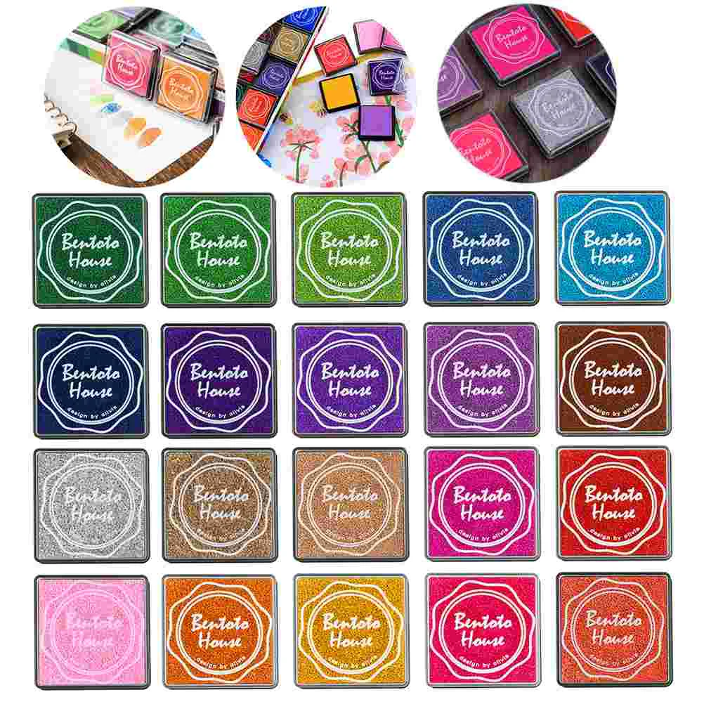 

DIY Craft Scrapbook Finger Paint Ink Pad Set Multicolor Giant Ink Pad Stamp Pad Ink Pad Manual DIY Craft home decoration