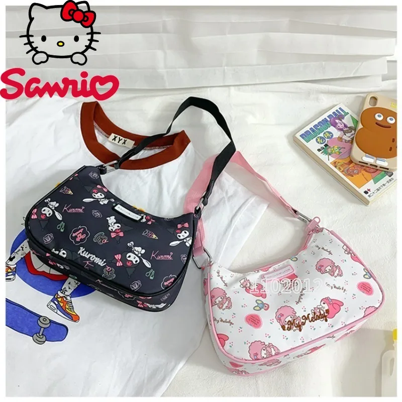 Hello Kitty New Women's Shoulder Bag Cartoon Women's Handbag Luxury Brand Fashion Women's Bag Lightweight and Large Capacity