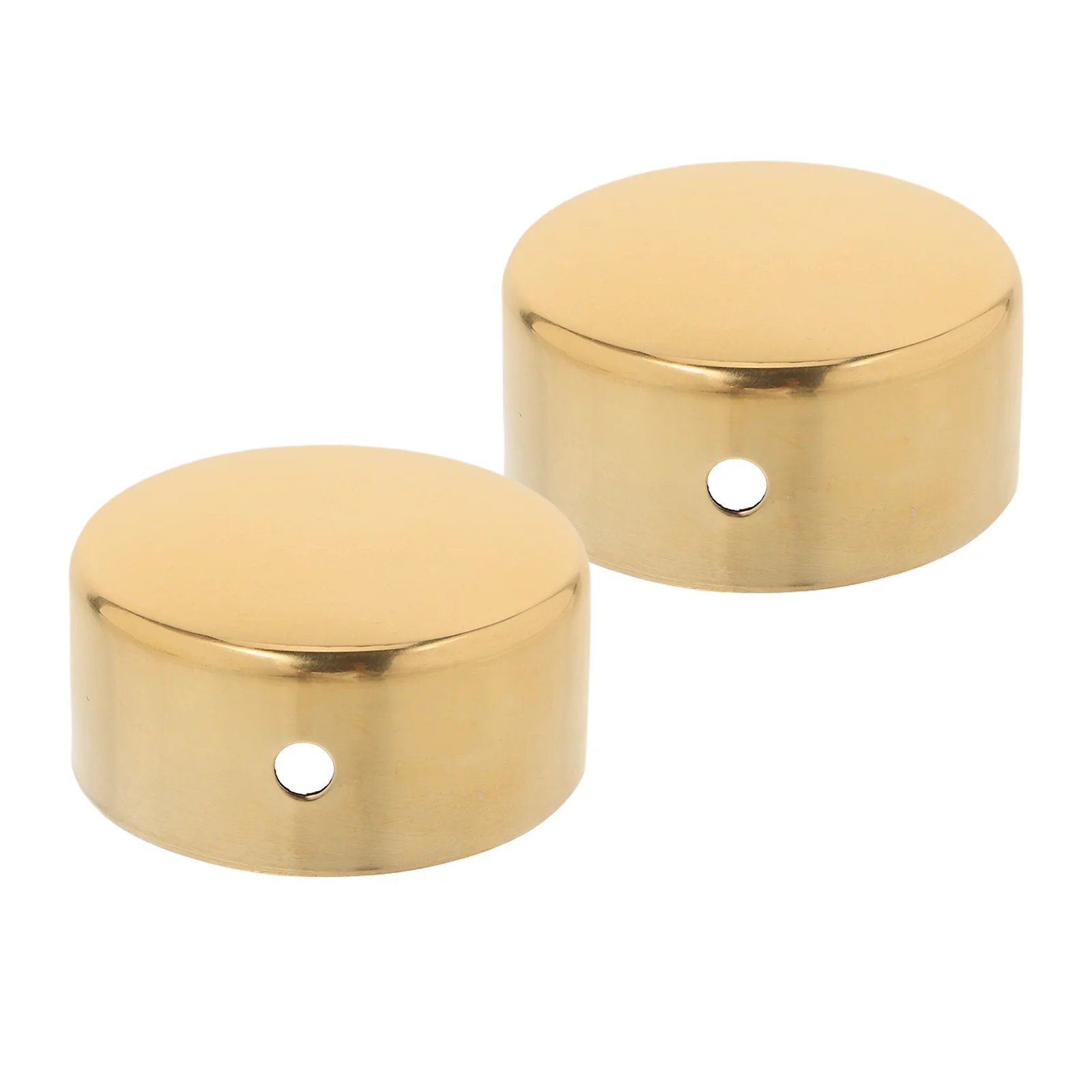 2 Pcs Stair Handrail Metal Baseboard End Caps Wooden Fitting Staircase Steps Cover