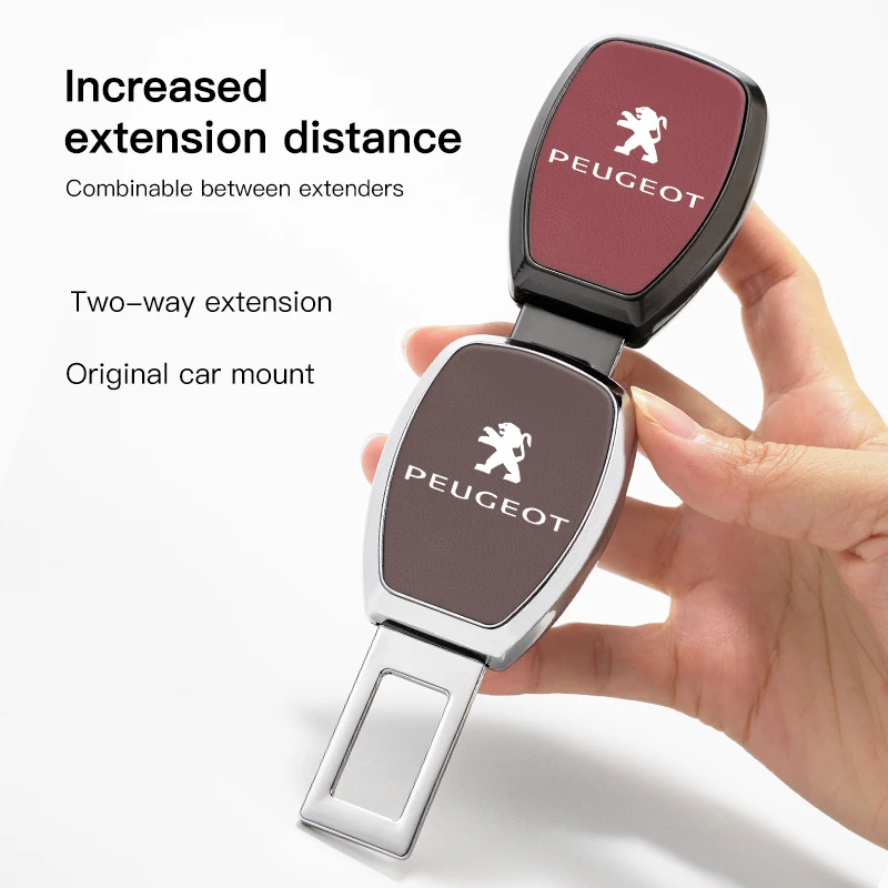 Car Seat Belt Extender Seatbelt Lock Buckle Clip Plug car seat belt extender For Peugeot 206 106 207 308 307 208 4008 407 2008 508 205 3008 107