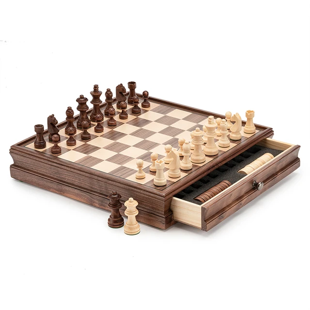 Jogo De Tabuleiro 3 Em 1 Chess Set Pequeno