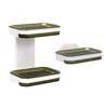 New Wall Mounted Double Layer Soap Dish Punch-Free Drawer Draining Holder Kitchen Storage Box Bathroom Organizer Rack Shelves 3