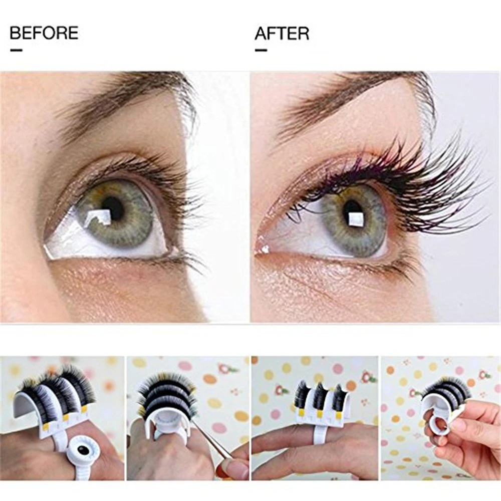 False Eyelashes Extension Practice Exercise Kit Makeup Mannequin Head Set Grafting Eyelash Tools Kit Practice Eye Lashes Graft5