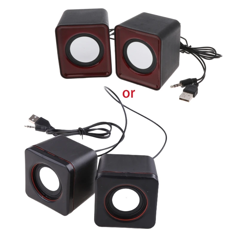 Wired Mini Computer Speakers Led Usb 2.0 Pc Speakers For Laptop Desktop Phone Powerful Upgrade