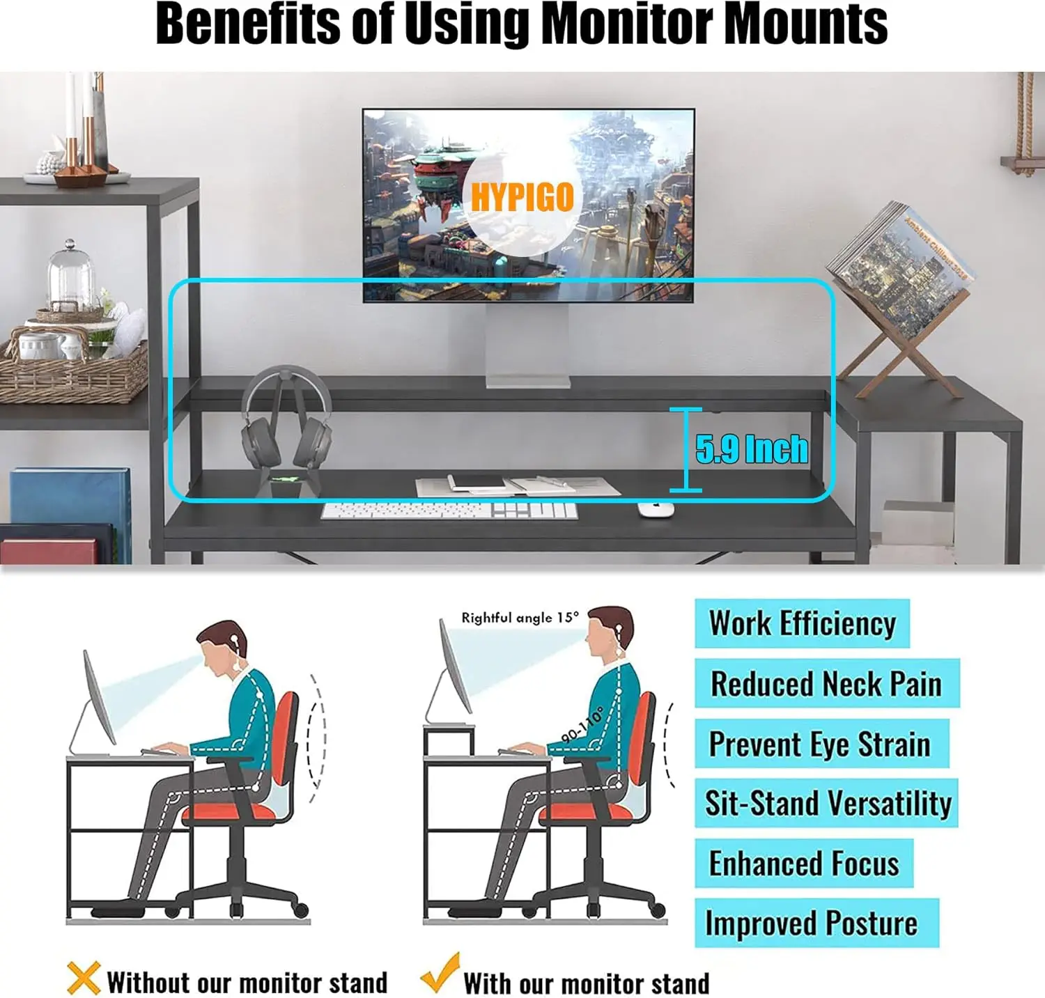 Two Person Computer Desk with Storage Shelves, 109 inches Extra Long Double Workstation Desk with Printer Shelf 4