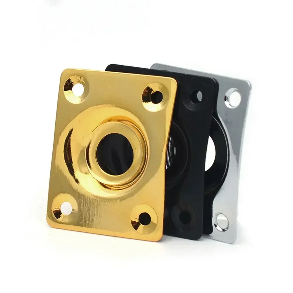 Rectangular Metal Guitar Plate with Matching Screws - Chrome, Black, Gold Finish