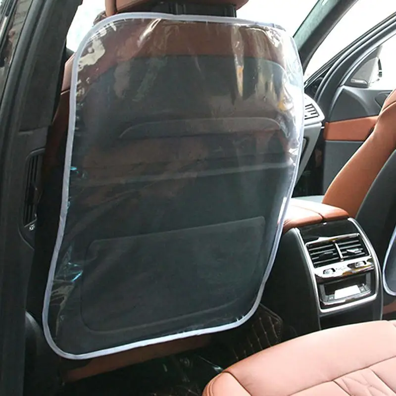 Car Seat Backrest Protector Kick Mats Back Seat Protectors For Vehicles PE Film Kick Mat Seat Protector Protect From Dirt Mud