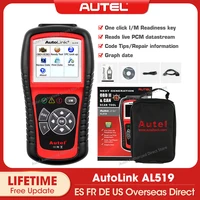 Autel AutoLink AL519 Vehicle OBDII/EOBD Code Reader One-Click I/M Readiness Key, Turns off Check Engine Light 1