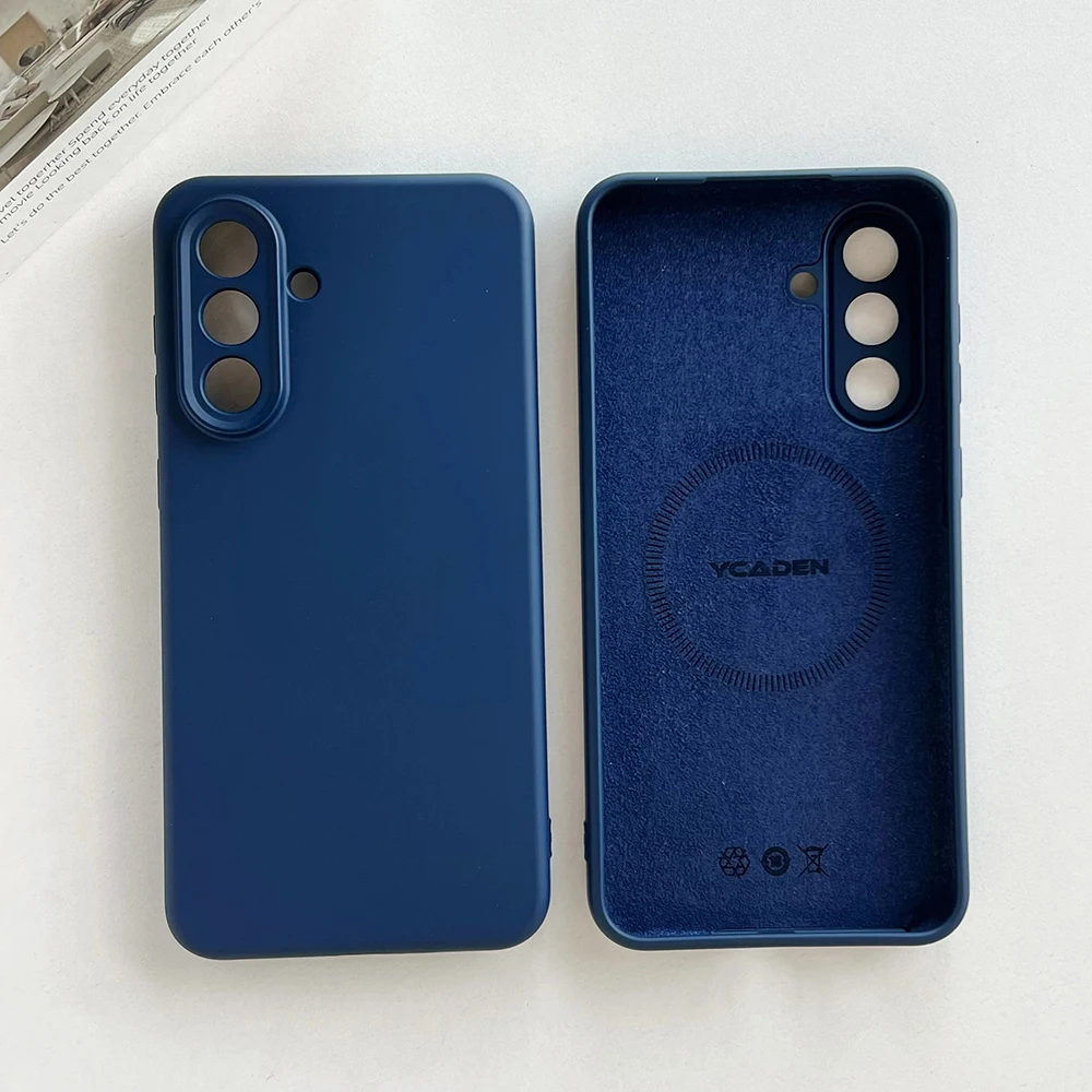 Original Liquid Silicone Magnetic Case For Samsung Galaxy S26 S25 S24 S 26 Ultra Plus S26Ultra Cases Wireless Charge Soft Cover 6