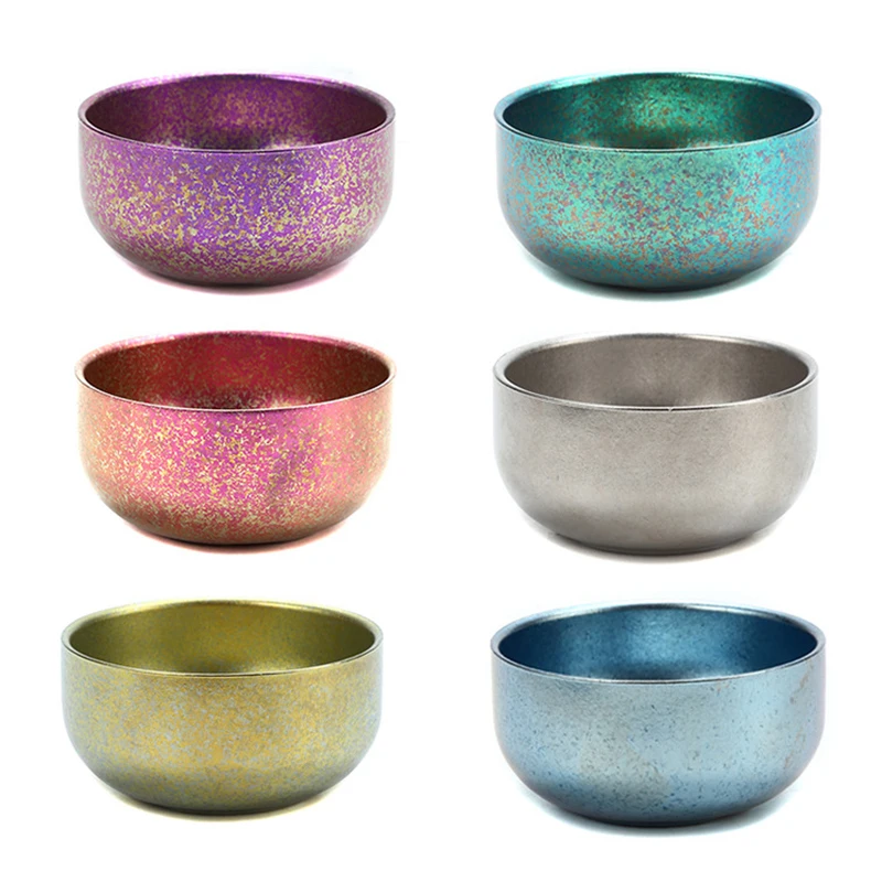 Titanium Cup Pure Titanium Tea Cup 50ml Outdoor Camping Portable Tea Set Portable Storage Double Layer Anti Scalding Lightweight