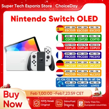 Nuova console per videogiochi OLED Nintendo Switch Schermo OLED da 7 pollici Porta audio LAN migliorata con lettore di giochi Joy Con 64 GB