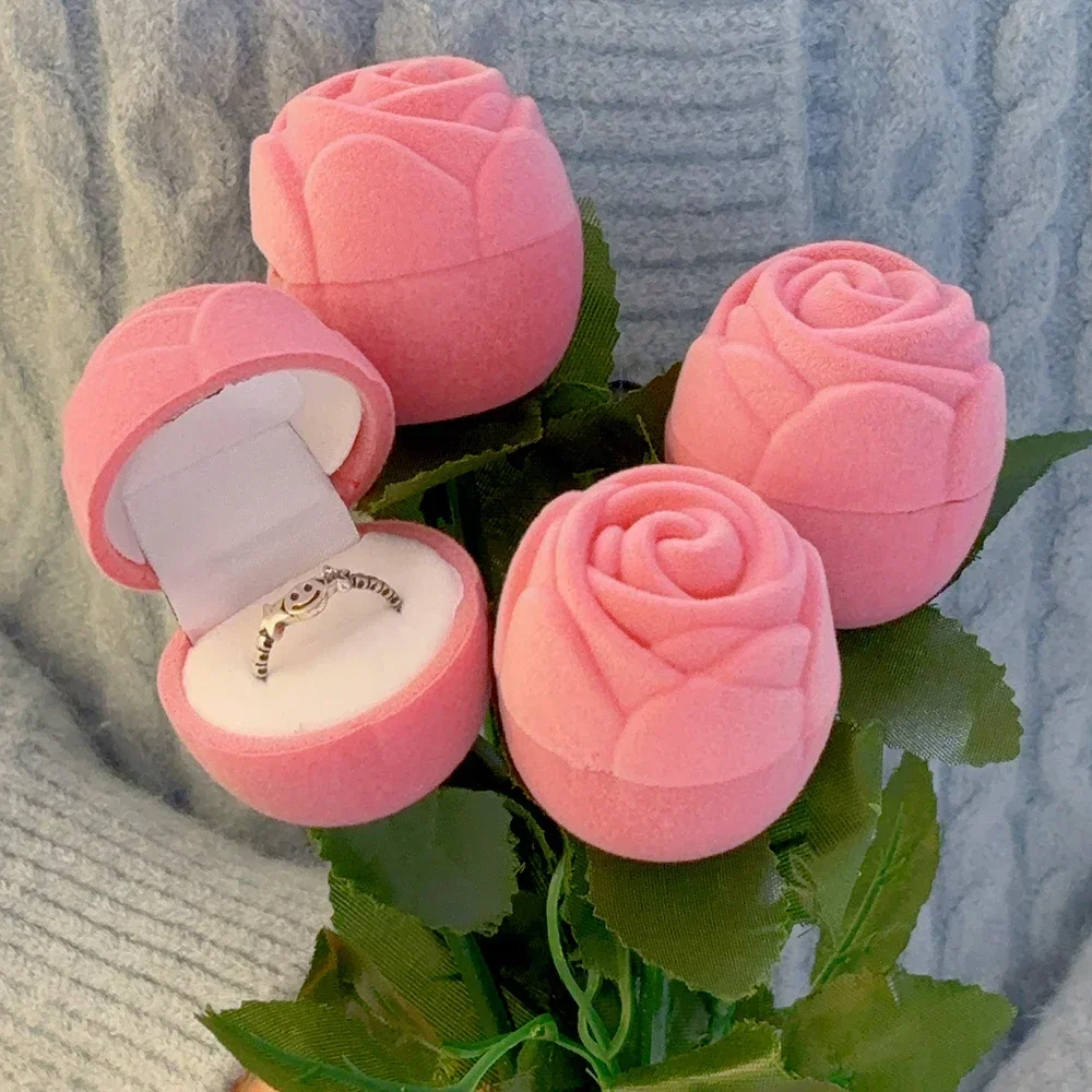 2025 caja de joyería de regalo de san valentín, collar de amor de corazón con joyería de flor rosa, colocción de regalo para novia, caja de paquete para mamá 2025 Caja de joyería de regalo de San Valentín, collar de amor de corazón con joyería de flor rosa, colocción de regalo para novia, caja de paquete para mamá 2
