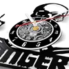 Gothic Skull Laser Cut Vinyl Record Wall Clock For Man Cave Room Halloween Horror Home Decor Retro Music Album Skeleton Clock 3
