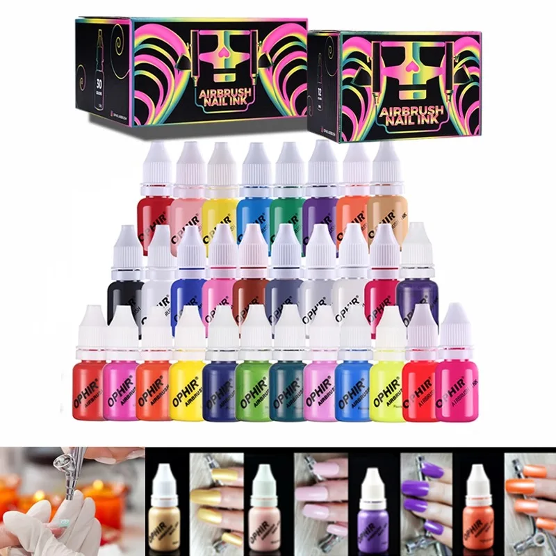 12 /19 /30 Color Set 10ML Acrylic Paint Ink Art Supplies Airbrush Nail Hand Painted Decorative Paint Toned Watercolor Paints