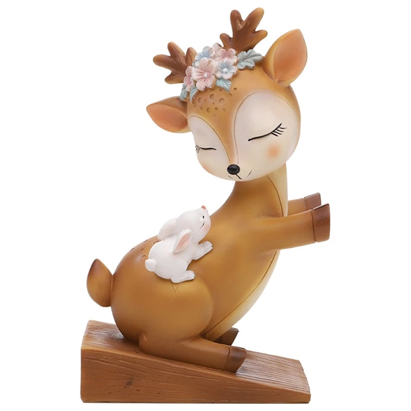 

Cartoon Sika Deer Door Stopper Safety Door Stop Door Catcher Block School Bookend for Home Office Decorations