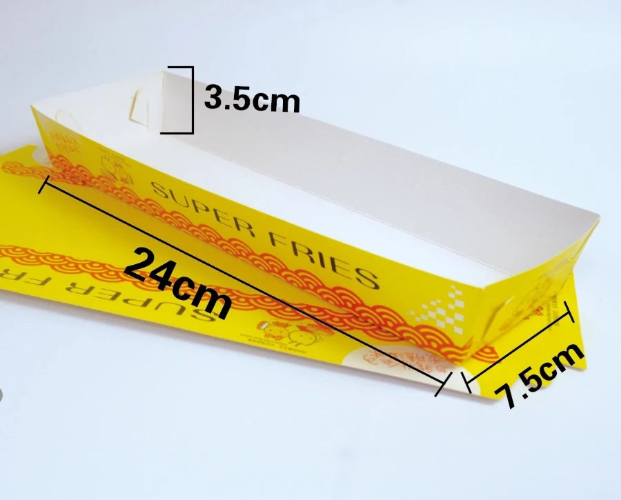 100pcs Extra-Long Kraft Paper French Fry Boxes, Disposable Chips Packaging Containers, ... - SKU PFFB1526 - UGI Packaging