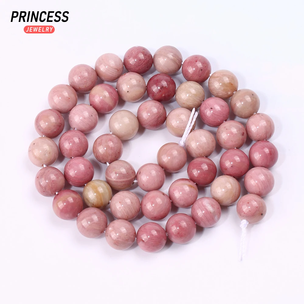 A+ Natural Rose Rhodonite Loose Stone Beads for Jewelry Making Bracelets DIY Necklace Accessories 4 6 8 10 12mm Wholesale 6