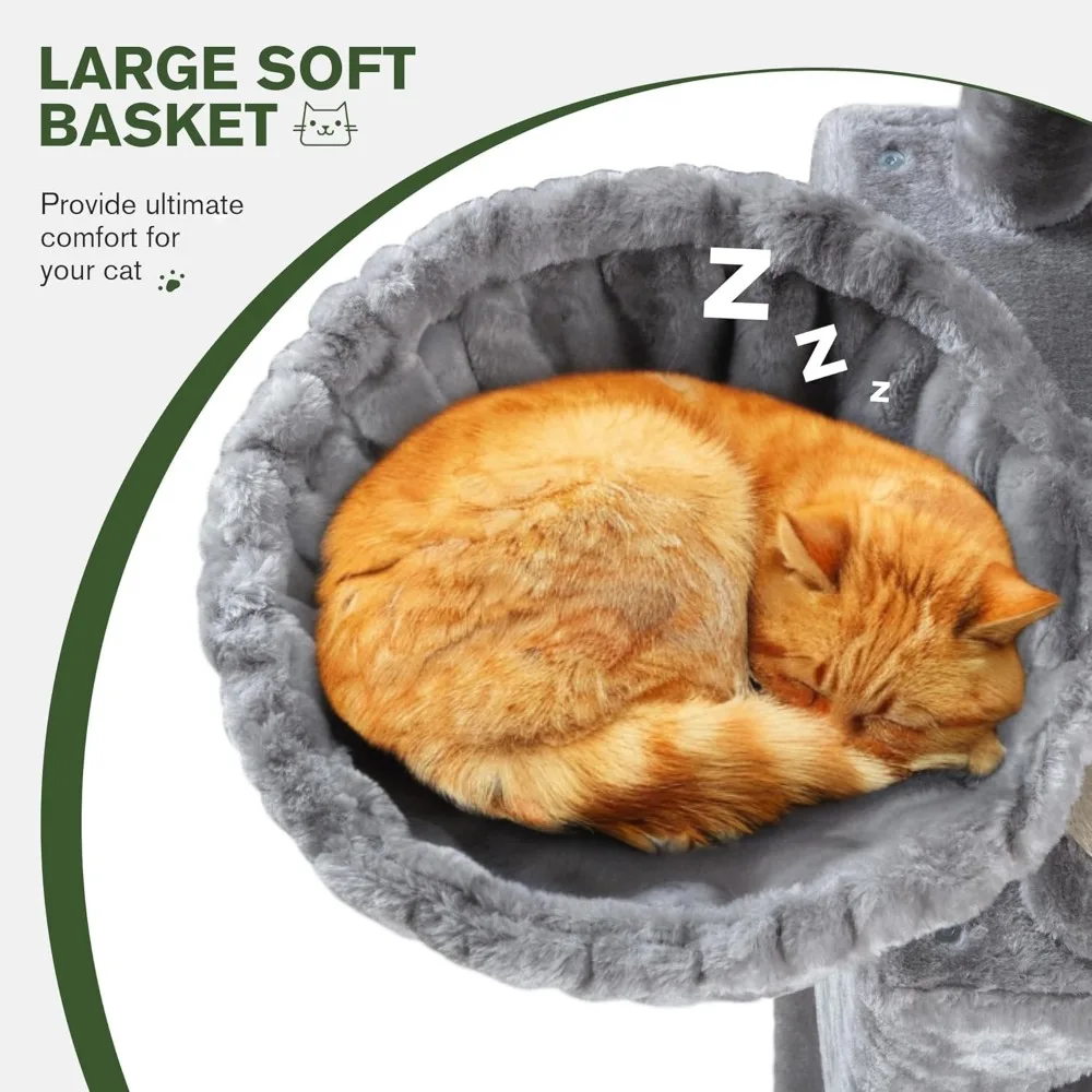 66-Inch Multi-Level Large Cat Tree Tower 3