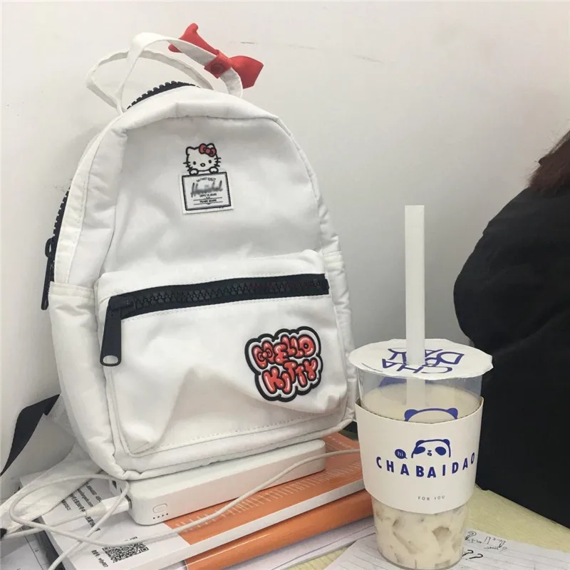 thumbnail image 1 of Mochila Sanrio Hello Kitty Y2k para hombre y mujer, diseño de dibujos animados Kawaii, ligera, de gran capacidad, de nailon de alta calidad, para viajes y estudiantes, 1 of 5